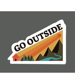 Go Outside Sticker Nature Life Waterproof Outdoor Nature Wildlife Gift NEW Y2k